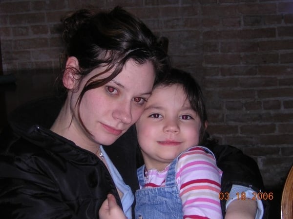 Jenny and her daughter, Emily. This photo was taken at the restaurant the day I saw her strung out. A day she doesn't even remember. (Source: Jonathon M. Seidl)